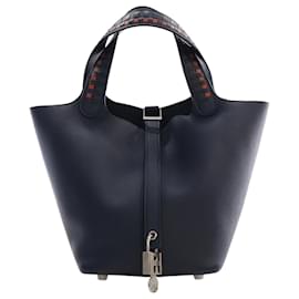 Hermès Blue Epsom Tressage Picotin Lock 18