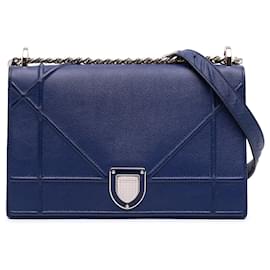 Dior Blue Medium Grained Calfskin Diorama Flap