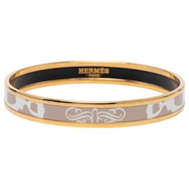 Bracelet jonc Hermès Brown Narrow Brides de Gala Tattoo Enamel 65