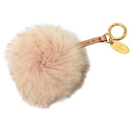 Charm per borsa Selleria in pelliccia di volpe rosa Fendi