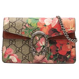 Gucci Beige Mini GG Supreme Blooms Dionysus Crossbody