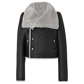 Rick Owens Giacca reversibile in pelle e shearling