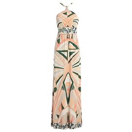 Emilio Pucci Vestido Maxi Estampado Geométrico