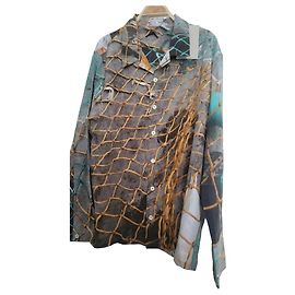 Autre Marque Camicia in seta stampata Serapis