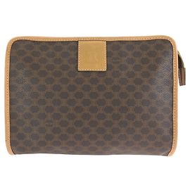 Céline Clutch CELINE Vintage in pelle marrone Macadam