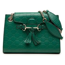 Bolso de Hombro Gucci Guccissima Emily Tassel Charm Chain