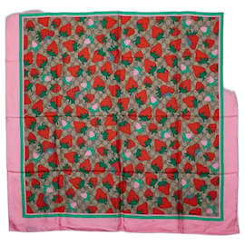 Sciarpa Gucci con motivo fragole e logo GG