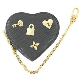 Louis Vuitton Epi Porte Monnaie Coeur Love Lock Monedero