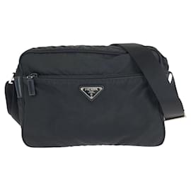Borsa a Spalla Prada Nylon Tessuto Triangle Logo