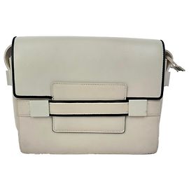 Borsa a tracolla Delvaux Madame PM in pelle bianca