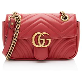 Borsa Gucci Matelasse Leather GG Marmont Small Flap