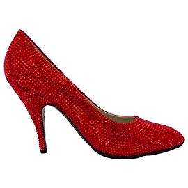 Salvatore Ferragamo Escarpins Ferragamo Red (1960) com adornos de cristal em cetim vermelho