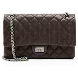 Borsa Reissue 227 Double Flap in pelle di vitello iridescente Chanel