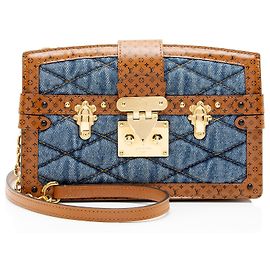 Clutch Malletage en piel de becerro denim Louis Vuitton