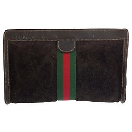 Clutch Gucci in suede vintage