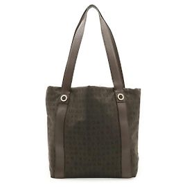 Bulgari Borsa Tote Bvlgari Canvas Leather Logo Mania
