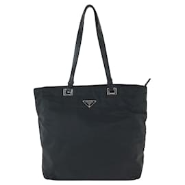 Bolso Tote de nylon y cuero Tessuto con logotipo triangle Prada
