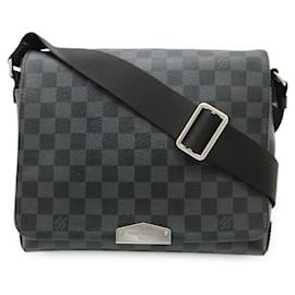 Borsa a tracolla Louis Vuitton Damier Graphite District PM