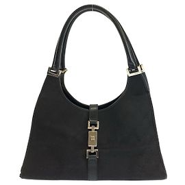 Borsa Gucci Jackie in tela GG nera e pelle