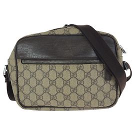 Borsa a tracolla Gucci GG Supreme Canvas e pelle