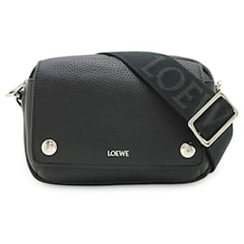 Borsa Messenger Piccola Pebble in Pelle Nera Loewe
