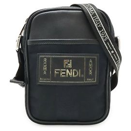 Borsa a Spalla Fendi Nylon Leather Pequin