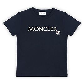 T-shirt Moncler Kids Infante con logo ricamato (Navy)