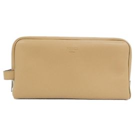 Clutch in pelle beige Fendi