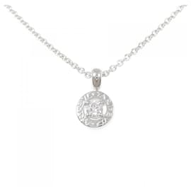 Bulgari Collana con pendente in oro bianco 18K e diamante Bvlgari