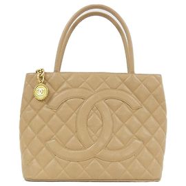 Borsa Chanel 1804 Beige in pelle di vitello granulata