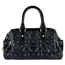 Borsa Christian Dior in vernice nera