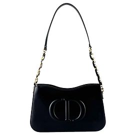 Borsa a tracolla in pelle nera Christian Dior