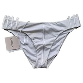 La Perla Bragas Blancas con Detalles Plisados