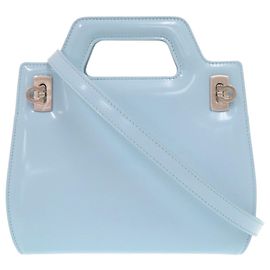 Borsa a mano Salvatore Ferragamo Wanda Mini Gancini in pelle lucida
