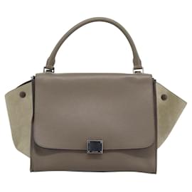 Céline Celine Trapeze in pelle con scamosciato Medium