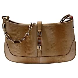 Gucci Jackie Eidechsenleder Tasche Beige
