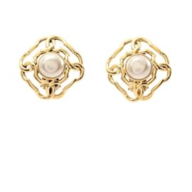 Orecchini a clip placcati oro Chanel