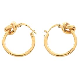 Orecchini a cerchio Knot placcati oro Celine - Céline