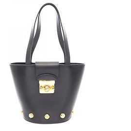Borsa a mano in pelle nera Salvatore Ferragamo