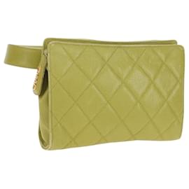 Marsupio CHANEL in pelle Caviar Giallo Lime Oro CC Autentico am12134V - Chanel