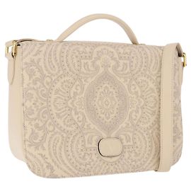 Borsa a Spalla VALENTINO in Pelle 2way Avorio Oro Auth BA14149V