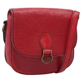 Bolso de Hombro LOUIS VUITTON Epi Saint Cloud PM Rojo M52217 LV Auth BA14161