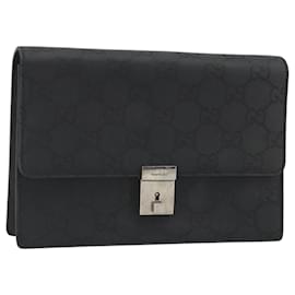 Bolso de mano GUCCI GG Nylon Negro Plata 018 1600 Auth ep15330 - Gucci