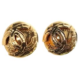 Orecchini CHANEL Metallo Tonalità Oro CC Auth 192600M - Chanel