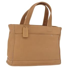 Borsa Coach in pelle marrone oro Auth 188180