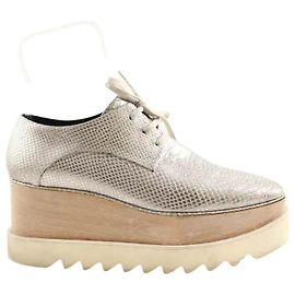 Stella Mc Cartney Stella McCartney Loafer aus Leder Silber
