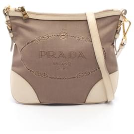 Borsa a mano/Borsa a tracolla in jacquard con LOGO Prada