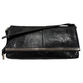Borsa Fendi in pelle di pitone nera