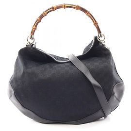 Bolso 2-Way de lona GG Bamboo de Gucci