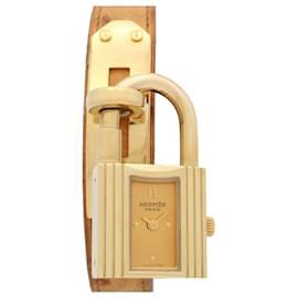 Montre Quartz Hermes Kelly avec boîtier plaqué or - Hermès